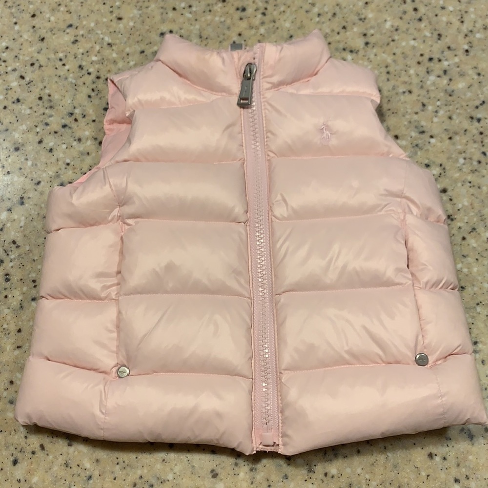 Ralph Lauren 12 month size pink puffer vest